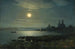 Luchtverlichting boven het meer - Gavril Pavlovich Kondratenko — weergave van het kunstwerk