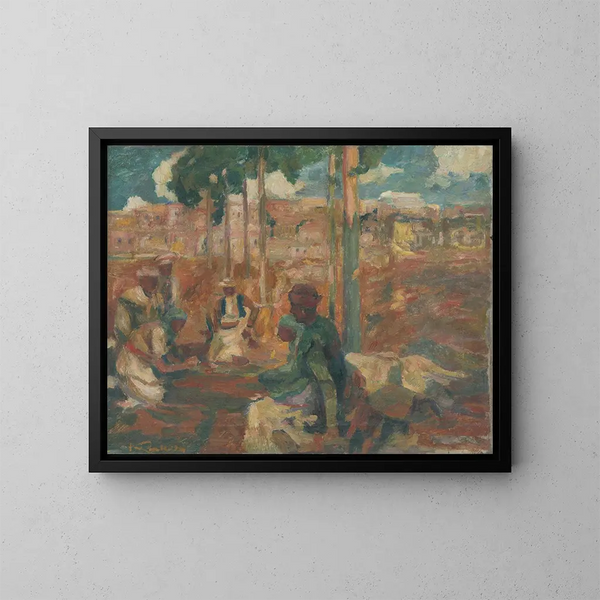 Marché de Dalmacky - Gejza Kukán — framed artwork on a wall