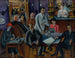 In het café - Gejza Schiller — weergave van het kunstwerk