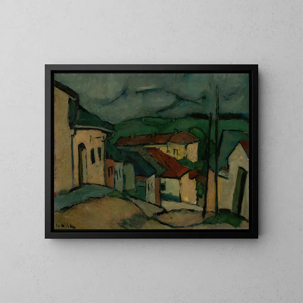 Harvest at Levoe - Gejza Schiller — framed artwork on a wall