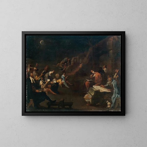 Les Astronomes - Ecole génoise — framed artwork on a wall