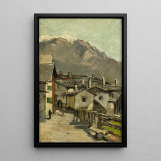 Geo Poggenbeek - Houses along a road near a mountain.webp