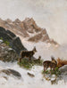 Chamois in de sneeuw - Georg Berger — weergave van het kunstwerk