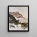Chamois in de sneeuw - Georg Berger — ingelijst kunstwerk aan de muur