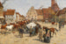 Een paardenmarkt - Georg Carl Koch — weergave van het kunstwerk