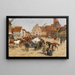 Een paardenmarkt - Georg Carl Koch — ingelijst kunstwerk aan de muur