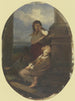 Twee kinderen zittend met harp - Georg Cornicelius — weergave van het kunstwerk