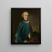 Portret van een man in harnas - Georg David Matthieu — ingelijst kunstwerk aan de muur