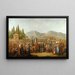 L'arrivée du Mahmal à une oasis en route vers La Mecque - Georg Emanuel Opiz — ingelijst kunstwerk aan de muur