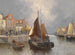 Vue de port hollandaise - Georg Fischhof — weergave van het kunstwerk