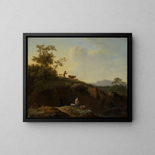 Georg Friedrich Meyer - Abendlandschaft mit Hirten.webp