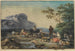 Landschap met herders in rust - Georg Friedrich Meyer — weergave van het kunstwerk