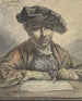 Schets van zelfportret - Georg Friedrich Schmidt — weergave van het kunstwerk
