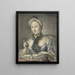 De vrouw van de kunstenaar met een boek - Georg Friedrich Schmidt — ingelijst kunstwerk aan de muur