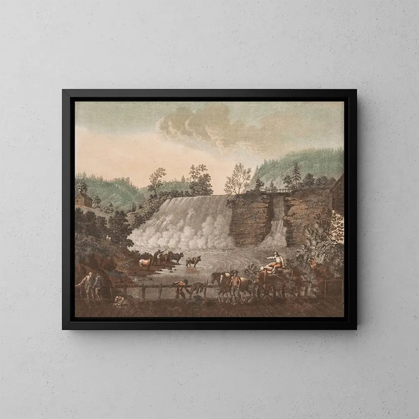 Cataract near Old Bruges - Georg Haas — framed artwork on a wall