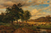 Landschap met koeien en een dorp op de achtergrond - Georg Heinrich Crola — weergave van het kunstwerk