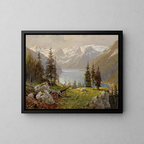 Lake Hallstätter - Georg Janny — framed artwork on a wall