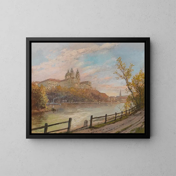 Monastery of Melk - Georg Janny — framed artwork on a wall