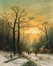 Ontmoeting op de terugweg in de winter - Georg Schmitz — weergave van het kunstwerk