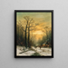 Ontmoeting op de terugweg in de winter - Georg Schmitz — ingelijst kunstwerk aan de muur
