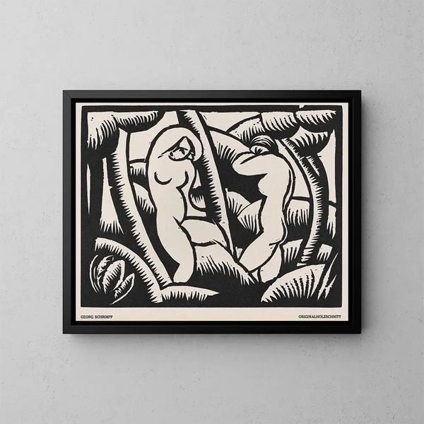 Nude IX - Georg Schrimpf — framed artwork on a wall
