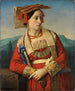 Portret van een jonge Romeinse vrouw - Georg Wilhelm Fasel — weergave van het kunstwerk