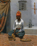 Thee drinken in Algiers - Georg Wilhelm Timm — weergave van het kunstwerk