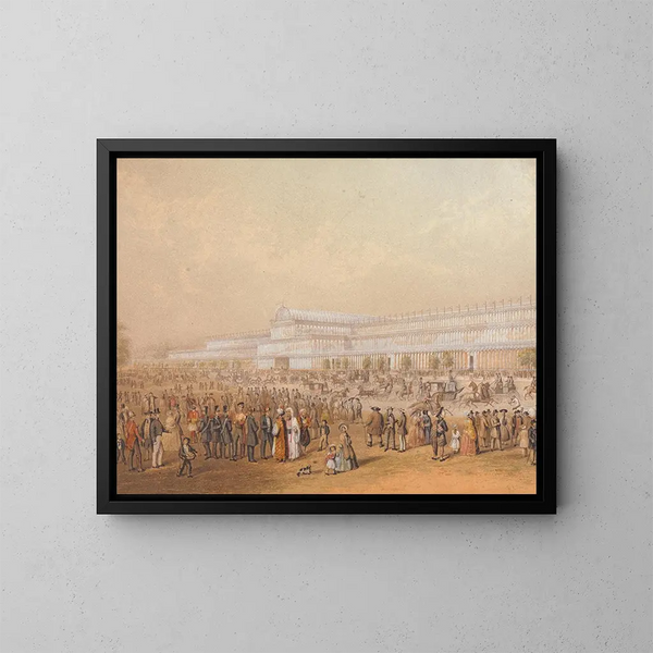 Hyde Park Crystal Palace - George Baxter — framed artwork on a wall