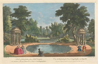 George Bickham the Elder - A View of the Grotto Two Shell Temples in the Gardens of Earl Temple at Stow in Buckinghamshire.webp