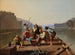 van de roeiboten die kaarten spelen - George Caleb Bingham — weergave van het kunstwerk