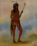 Ah-NJe-Nahge Die zich aan beide zijden bevindt, een vooraanstaande balspeler - George Catlin — weergave van het kunstwerk