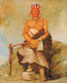 Ah-Sha-La-Cots-Ah Grain de beauté sur le front Chef du Parti républicain Pawnee - George Catlin — weergave van het kunstwerk