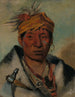 Ah-Yaw-Ne-Tak-Or-Ron een krijger - George Catlin — weergave van het kunstwerk