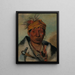 Ah-Yaw-Ne-Tak-Or-Ron een krijger - George Catlin — ingelijst kunstwerk aan de muur