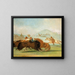 Baptiste en ik rennend de muil van de bizon van Yellowstone - George Catlin — ingelijst kunstwerk aan de muur