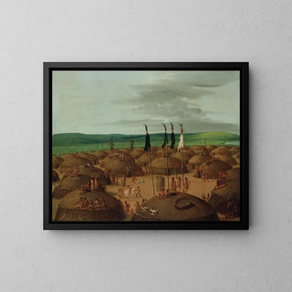 George Catlin - BirdsEye View of The Mandan Village 1800 Miles Above St Louis.webp