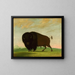 Bison grazend in de prairie - George Catlin — ingelijst kunstwerk aan de muur