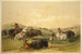 jacht op bizons, een grote groep - George Catlin — weergave van het kunstwerk