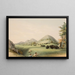 Jacht op bizons in een ravijn - George Catlin — ingelijst kunstwerk aan de muur