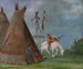 Lodge comanche des peaux de buffle - George Catlin — weergave van het kunstwerk