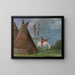 Lodge comanche des peaux de buffle - George Catlin — ingelijst kunstwerk aan de muur