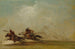 van een Comanche-strijder die een Osage met volle snelheid gooit - George Catlin — weergave van het kunstwerk