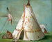 Cabane des vingt-cinq peaux de buffle - George Catlin — weergave van het kunstwerk