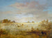 van een springend hert in een herfstlandschap - George Catlin — weergave van het kunstwerk