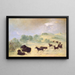 Elan en bizon die kennis maken in Texas - George Catlin — ingelijst kunstwerk aan de muur