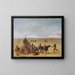 Indianenfamilie geschokt door de naderende prairiebrand - George Catlin — ingelijst kunstwerk aan de muur