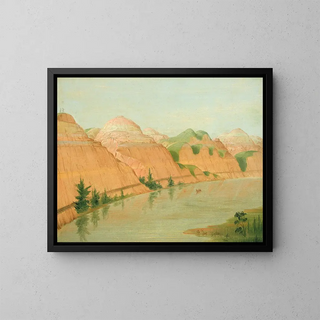 George Catlin - Magnificent Clay Bluffs 1800 Miles Above St Louis.webp