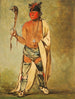 Naugh-high-hee-kaw Die de hout vocht - George Catlin — weergave van het kunstwerk