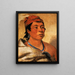 Ronde Eiland, een krijger - George Catlin — ingelijst kunstwerk aan de muur