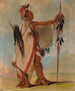TíLee, een onderscheidende krijger - George Catlin — weergave van het kunstwerk